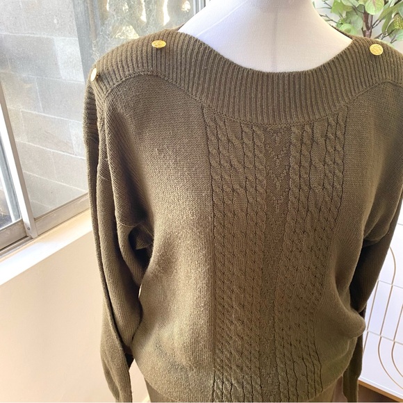 American Rag Vintage Sweater Dress Army Green, Size L, NWT - Picture 3 of 6